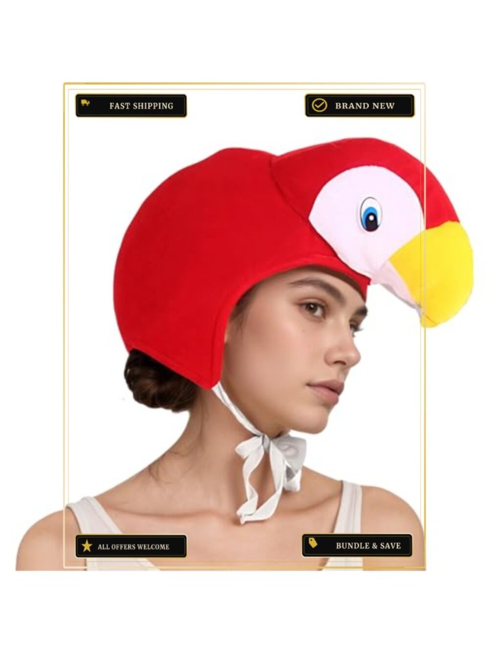 Parrot Plush Winter Hat Funny Animal Cosplay Costume Beanie